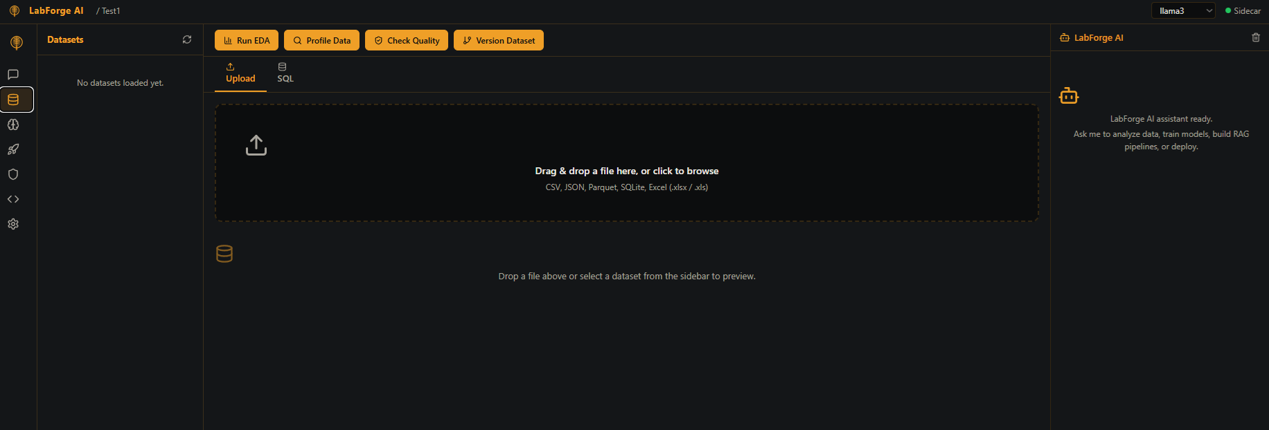 LabForge AI data ingestion pipeline